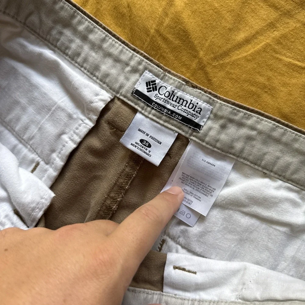 Columbia Mens 34 Khaki Shorts Chino 9